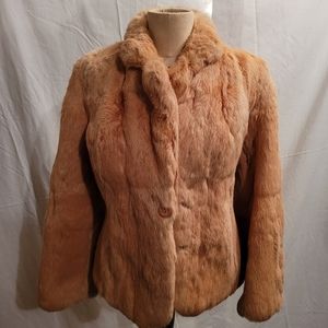Beautiful Honey Rabbit Fur Coat